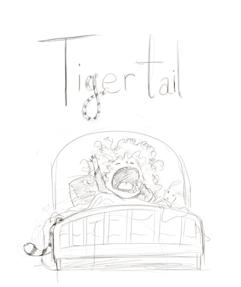 First Sketch of Final Tiger Tale Book